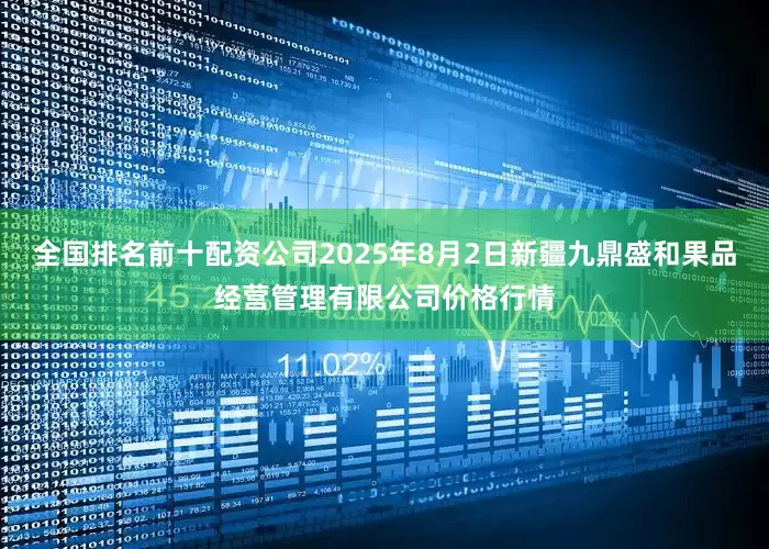 全国排名前十配资公司2025年8月2日新疆九鼎盛和果品经营管理有限公司价格行情